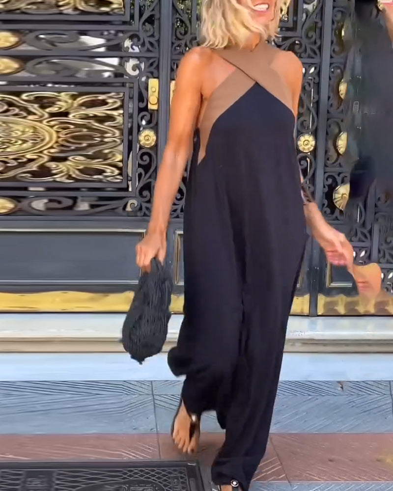Giana – Elegancka Sukienka z Odkrytymi Plecami i Skrzyżowanym Dekoltem