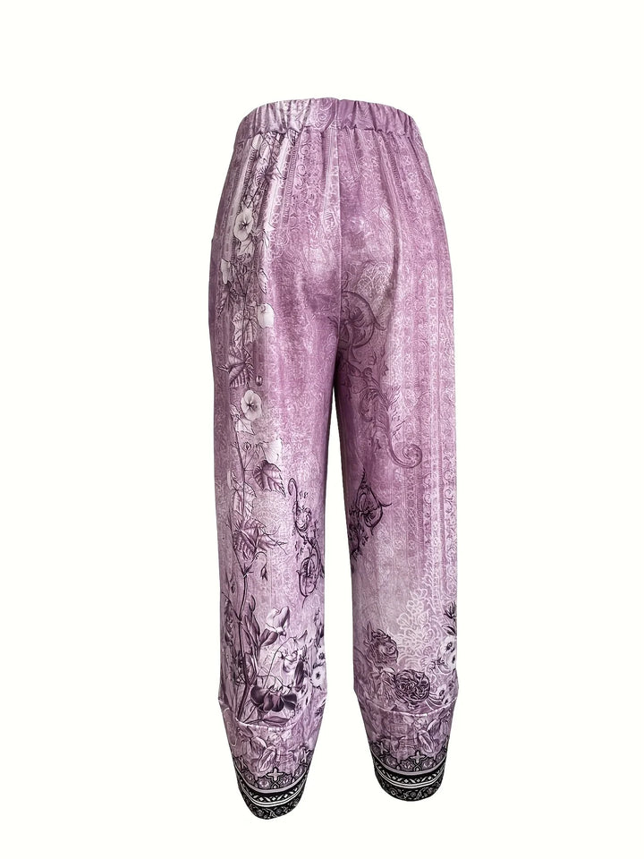 Kayden - Vintage Kwieciste Spodnie Capri