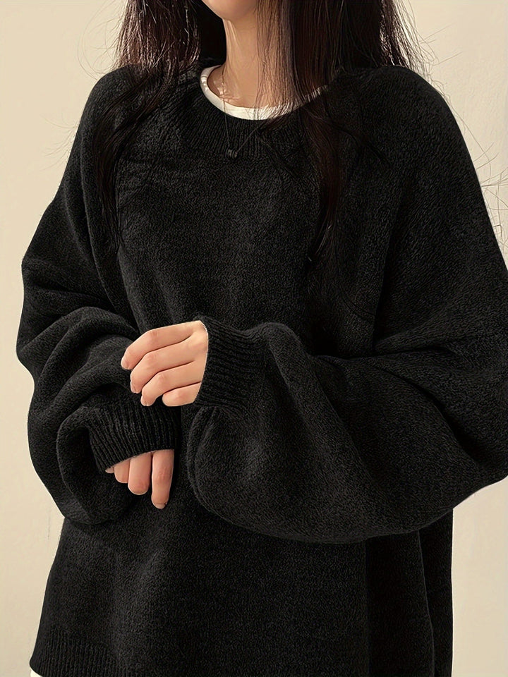 Pearline – Sweter z Okrągłym Dekoltem i Długim Rękawem