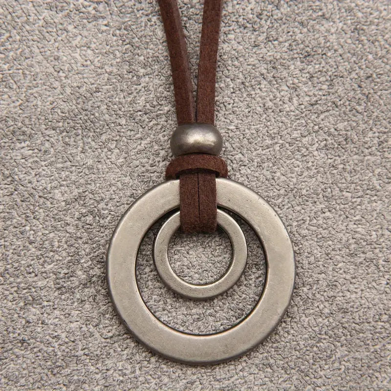 UnityRings - Naszyjnik Unisex z Podwójnym Kołem
