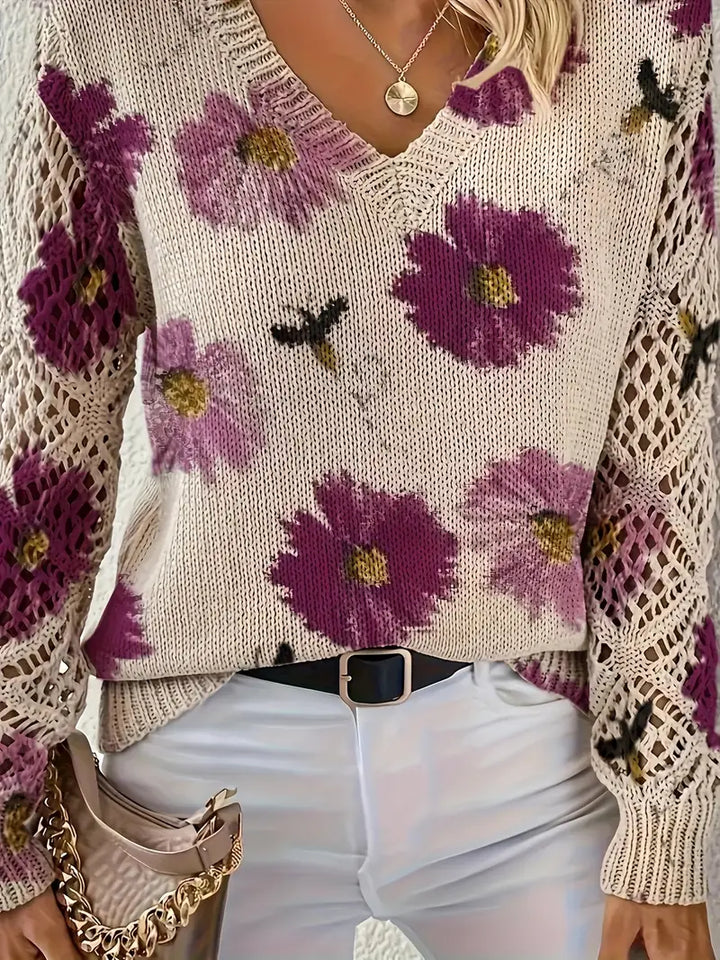 Tatyana - Stylowy Kardigan Z Dekoltem W Szpic