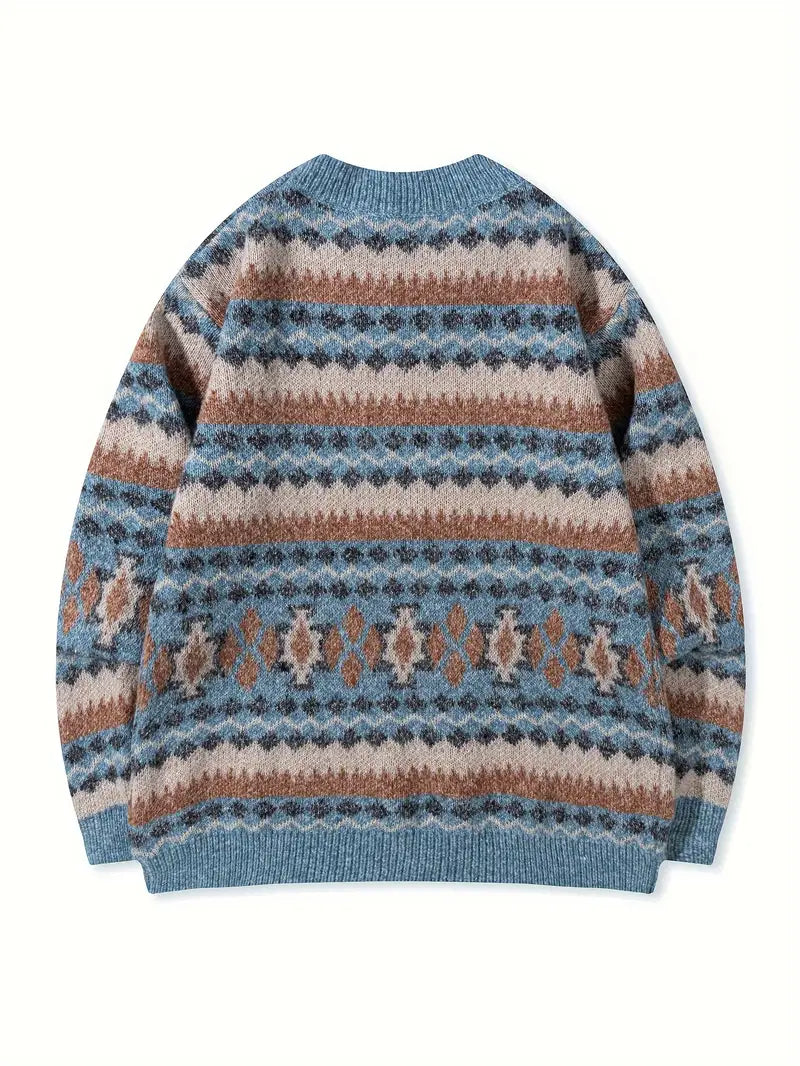 Hartman – Sweter z Zianiny o Geometrycznym Wzorze