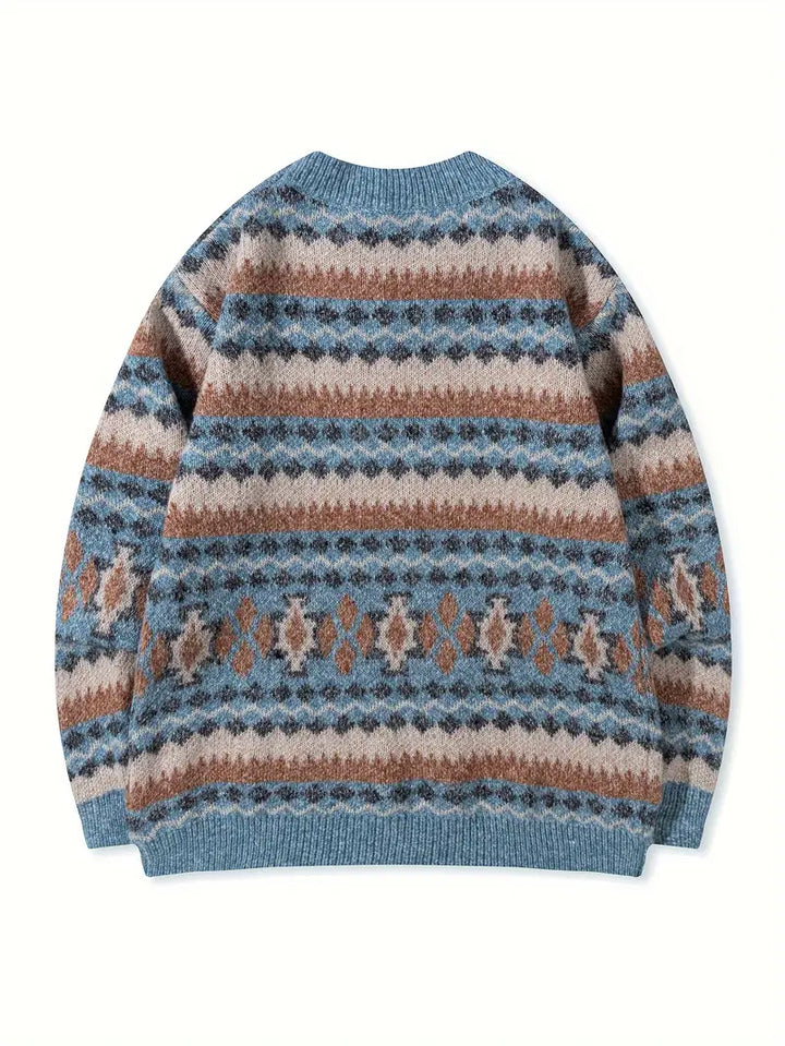 Hartman – Sweter z Zianiny o Geometrycznym Wzorze