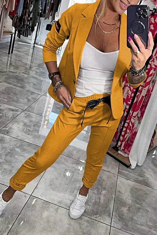 Jocelyne - Elegancki Zestaw Marynarki Spodni