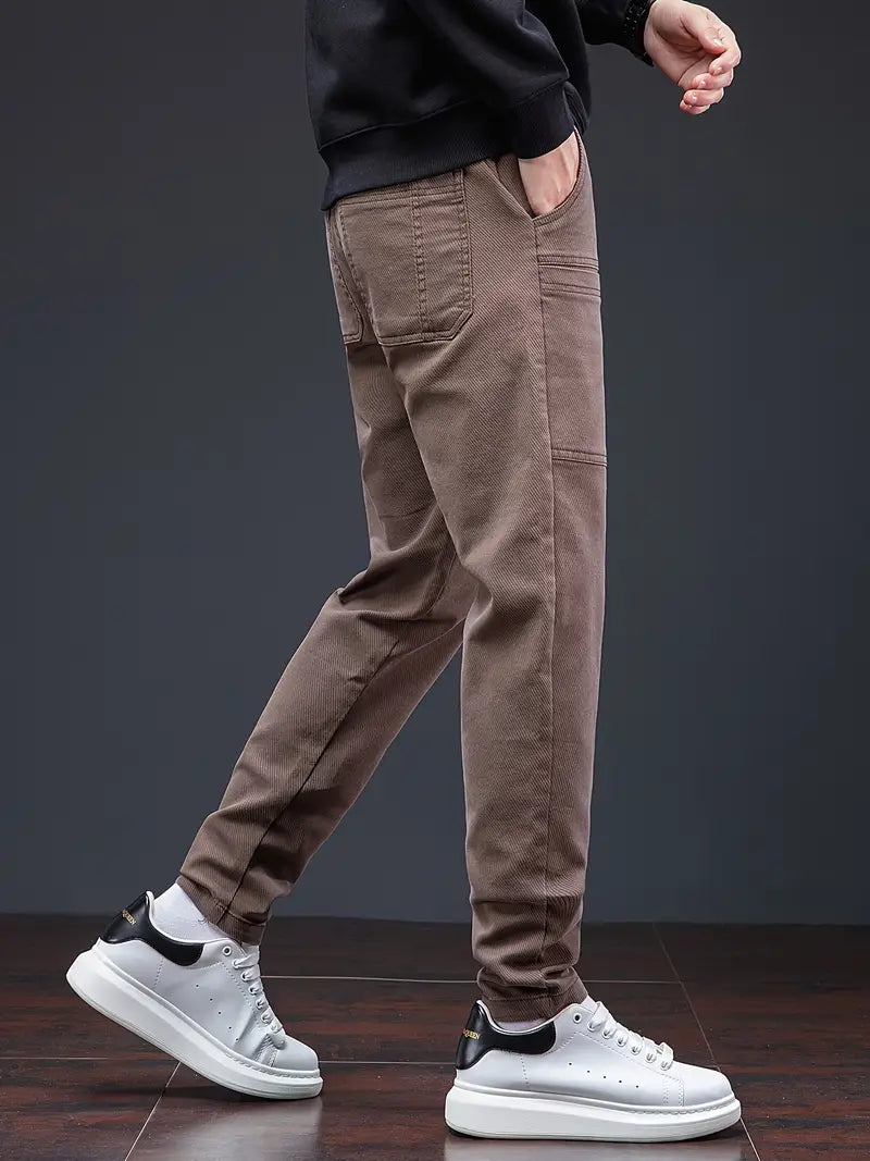 Jarrett – Eleganckie Spodnie Jogger z Troczkiem w Pasie