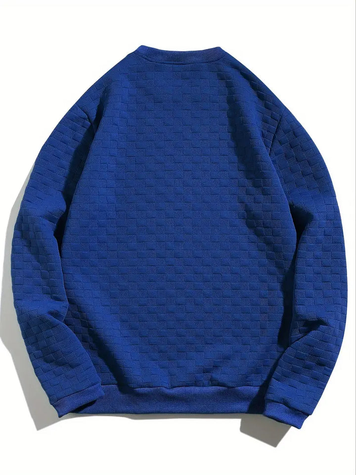 Stafford – Sweter z Teksturą w Kratkę