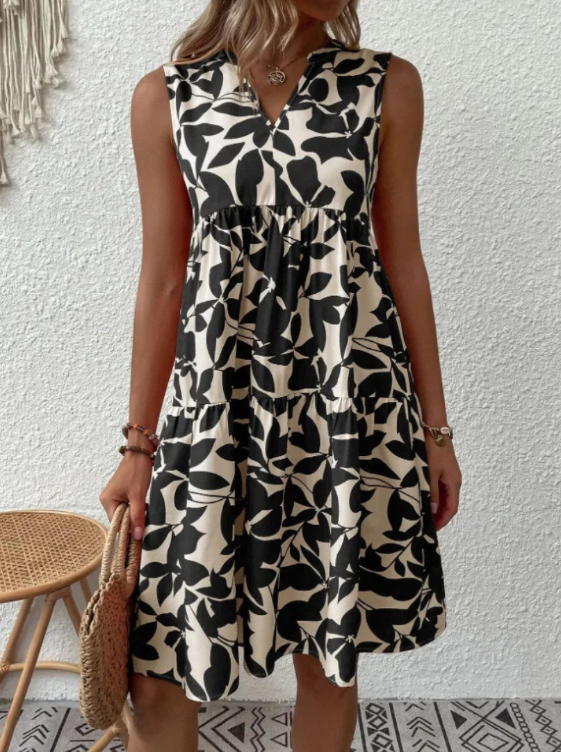 Greysen - Vestido Floral Sem Mangas Na Moda