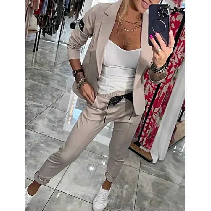 Jocelyne - Elegancki Zestaw Marynarki Spodni