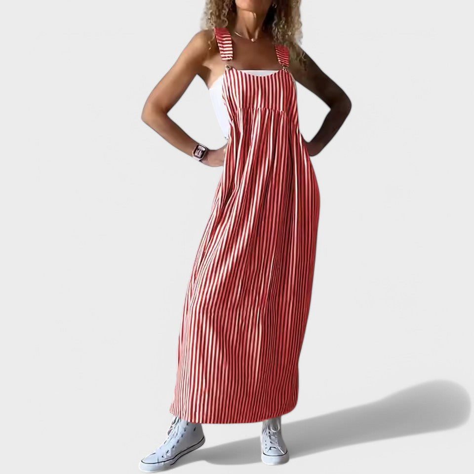 Guzel – Stylowa Sukienka Maxi W Paski