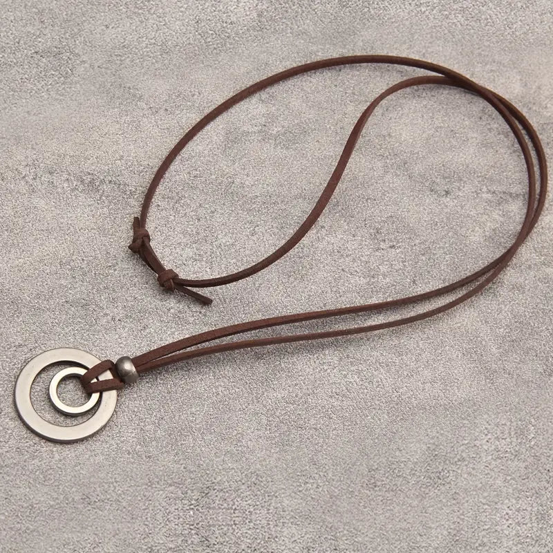 UnityRings - Naszyjnik Unisex z Podwójnym Kołem