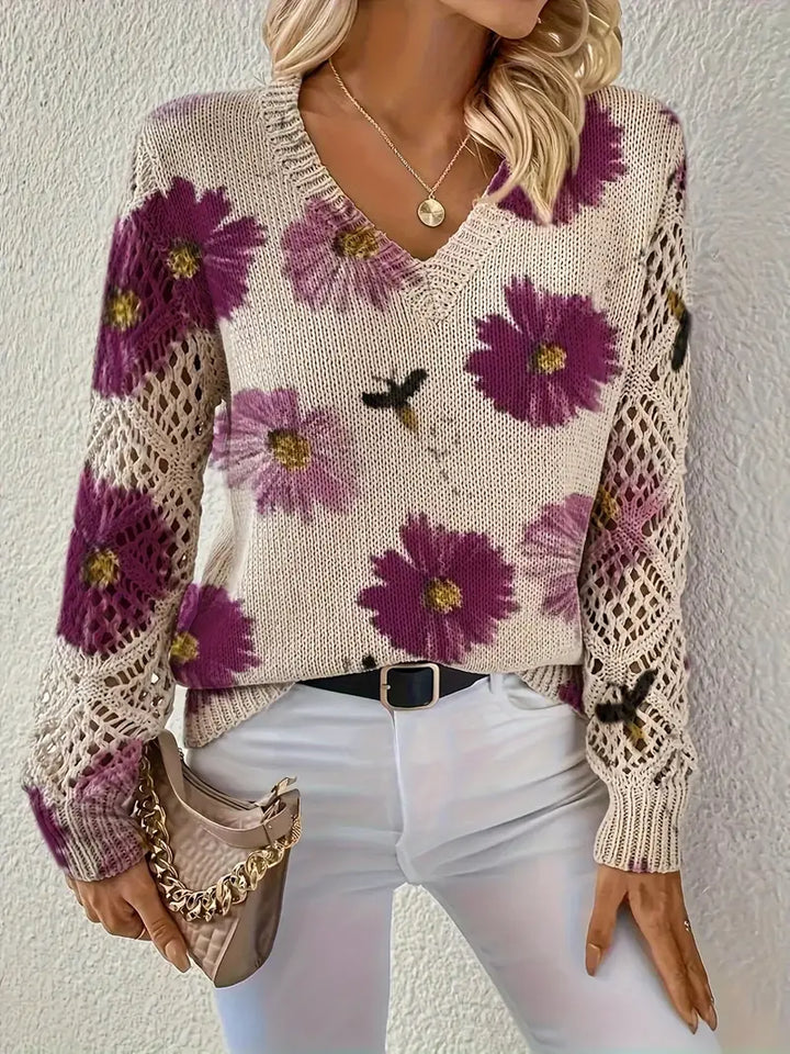 Tatyana - Stylowy Kardigan Z Dekoltem W Szpic