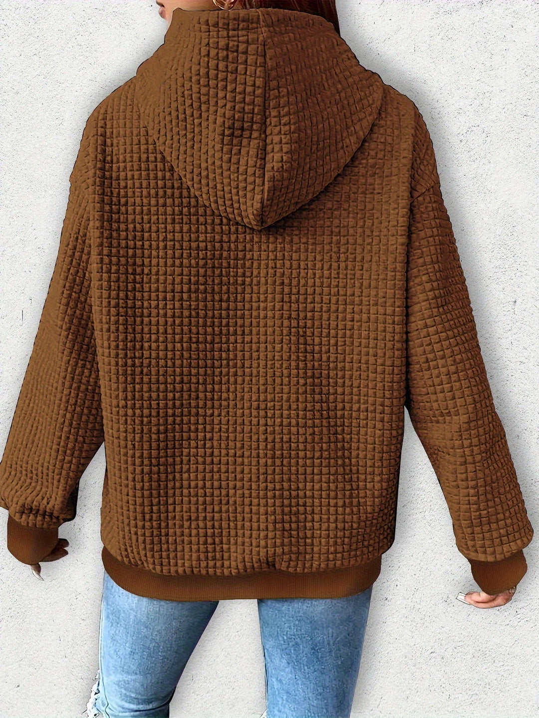 Urmela – Swobodna Bluza z Kapturem z Poliestru z Kieszeniami