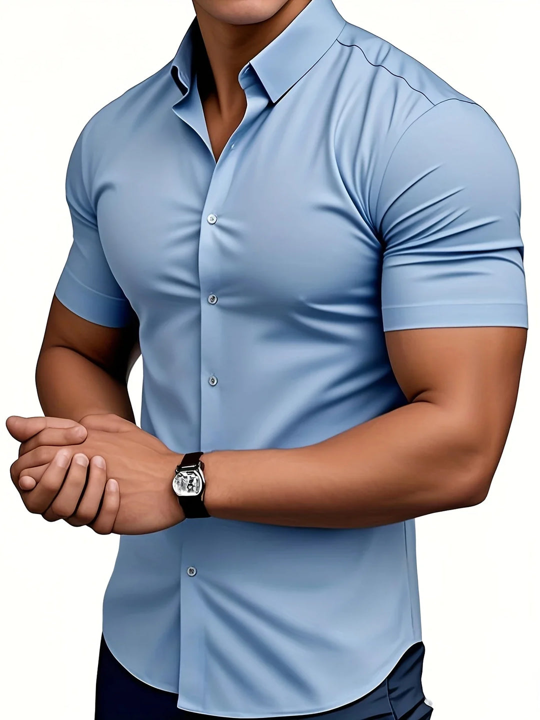 Ezra – Elegancka Koszula o Dopasowanym Kroju z Guzikami