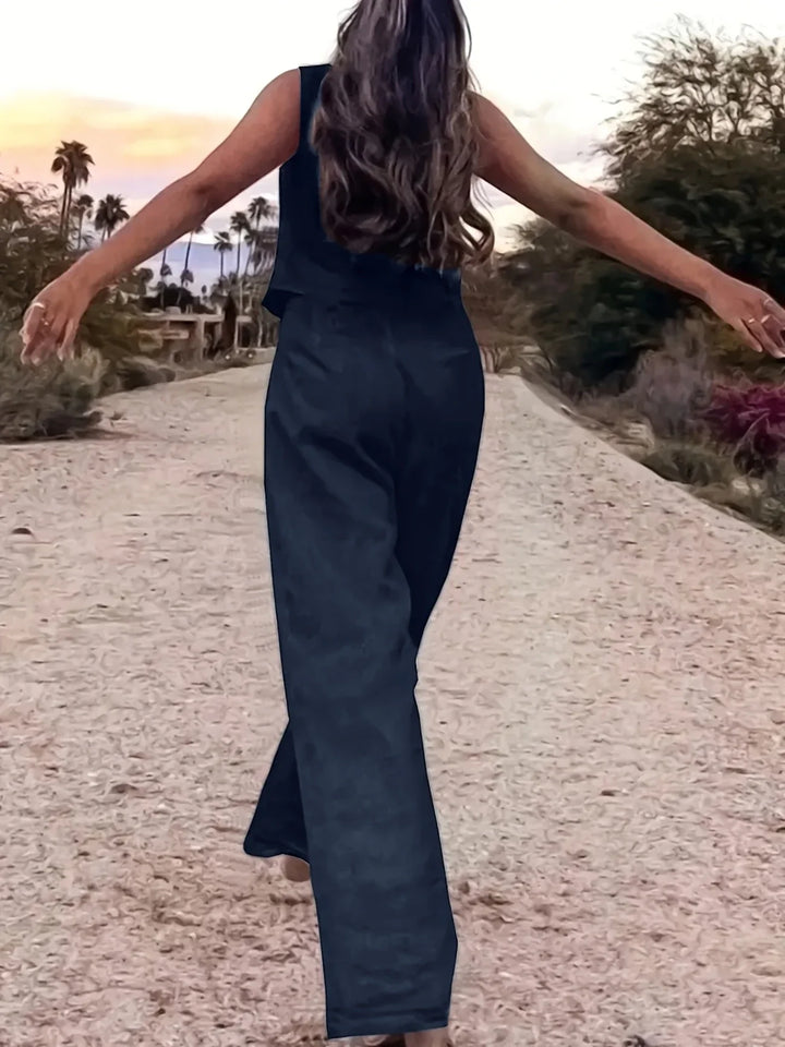 Jorja – Elegancki Dwuczęściowy Zestaw Bez Rękawów