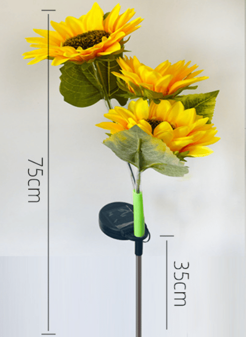 FloralGlow - Solarny LED Słonecznik Ogród Światła