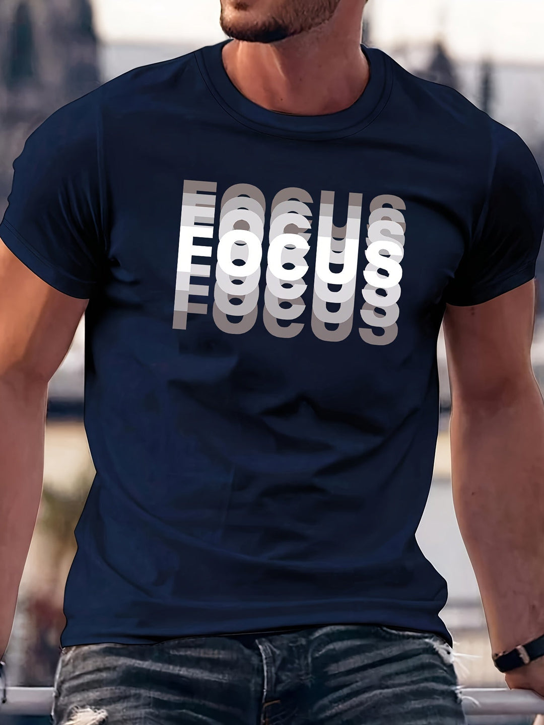 Focus – Stylowa Koszulka z Efektownym Wzorem