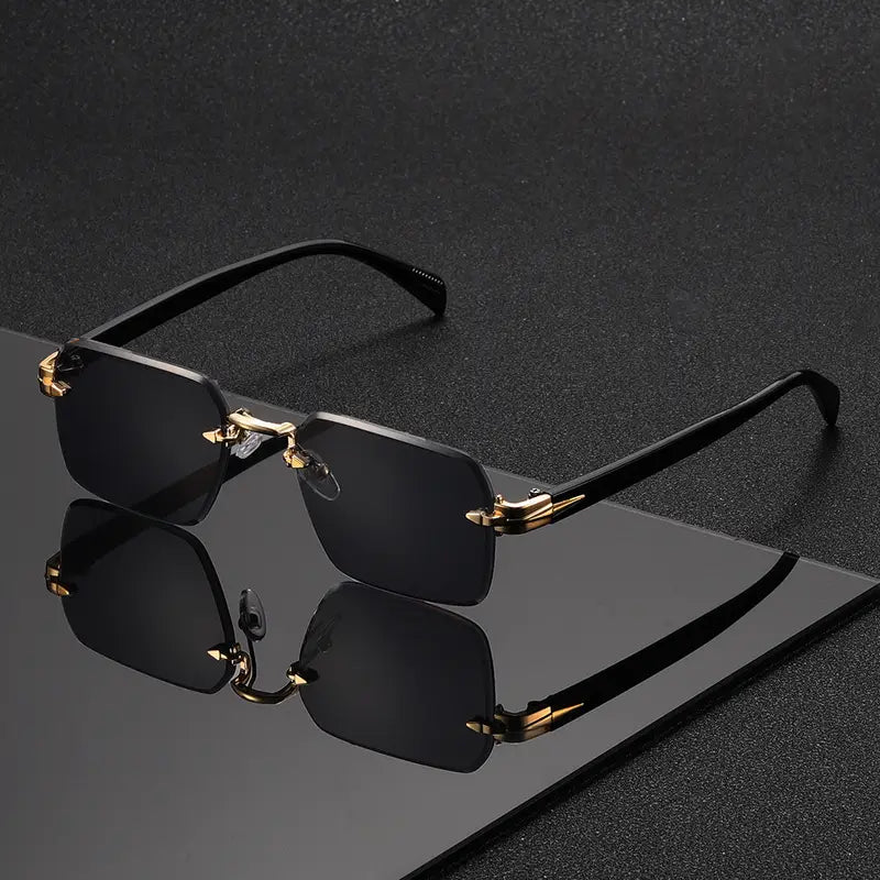 OptoSleek – Bezramkowe Okulary Kwadratowe