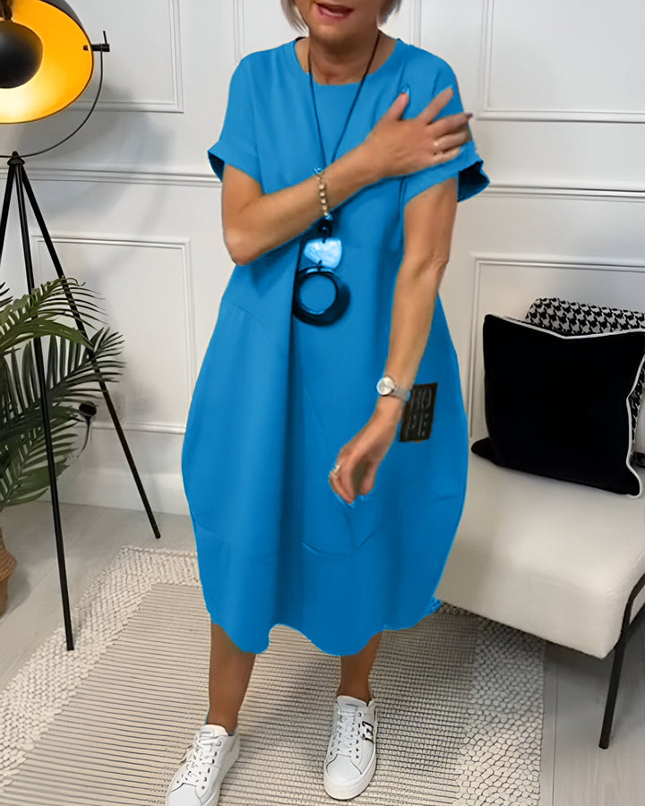 Jocelyn – Swobodna Sukienka z Kieszeniami