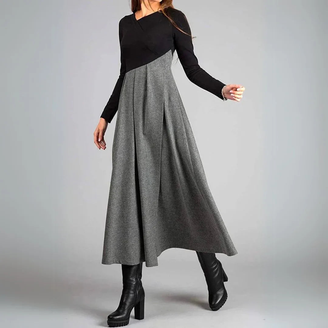Anabel – Elegancka Sukienka z Długim Rękawem