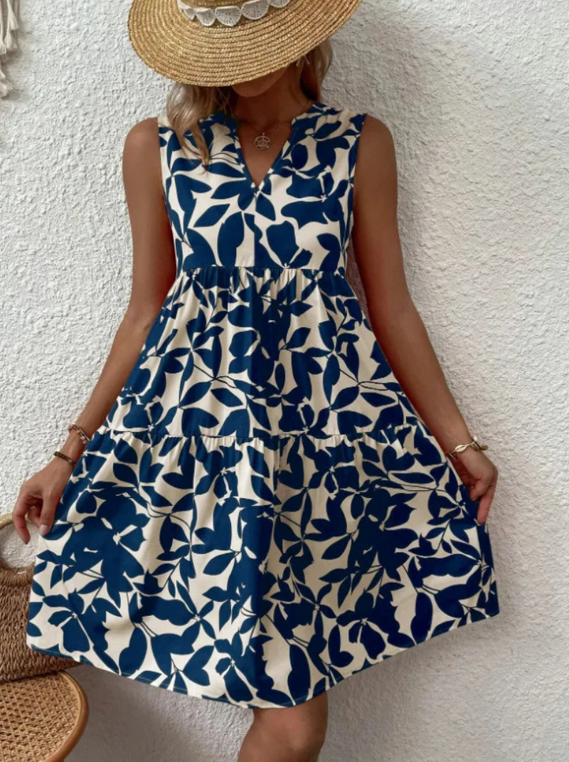 Greysen - Vestido Floral Sem Mangas Na Moda