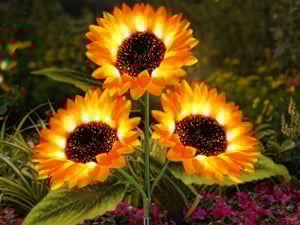 FloralGlow - Solarny LED Słonecznik Ogród Światła