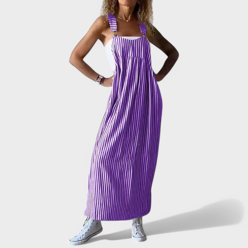 Guzel – Stylowa Sukienka Maxi W Paski