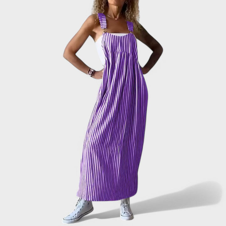 Guzel – Stylowa Sukienka Maxi W Paski