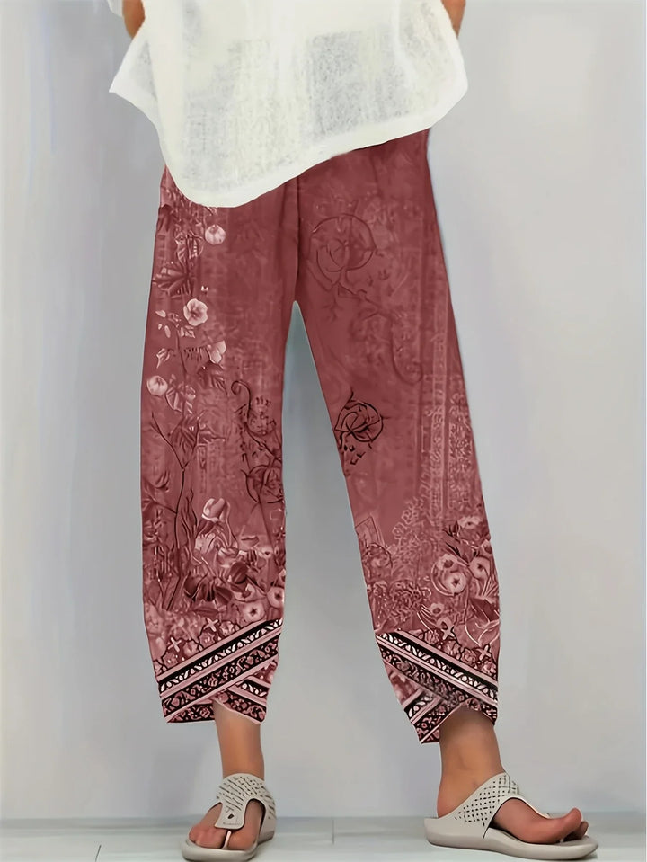 Kayden - Vintage Kwieciste Spodnie Capri