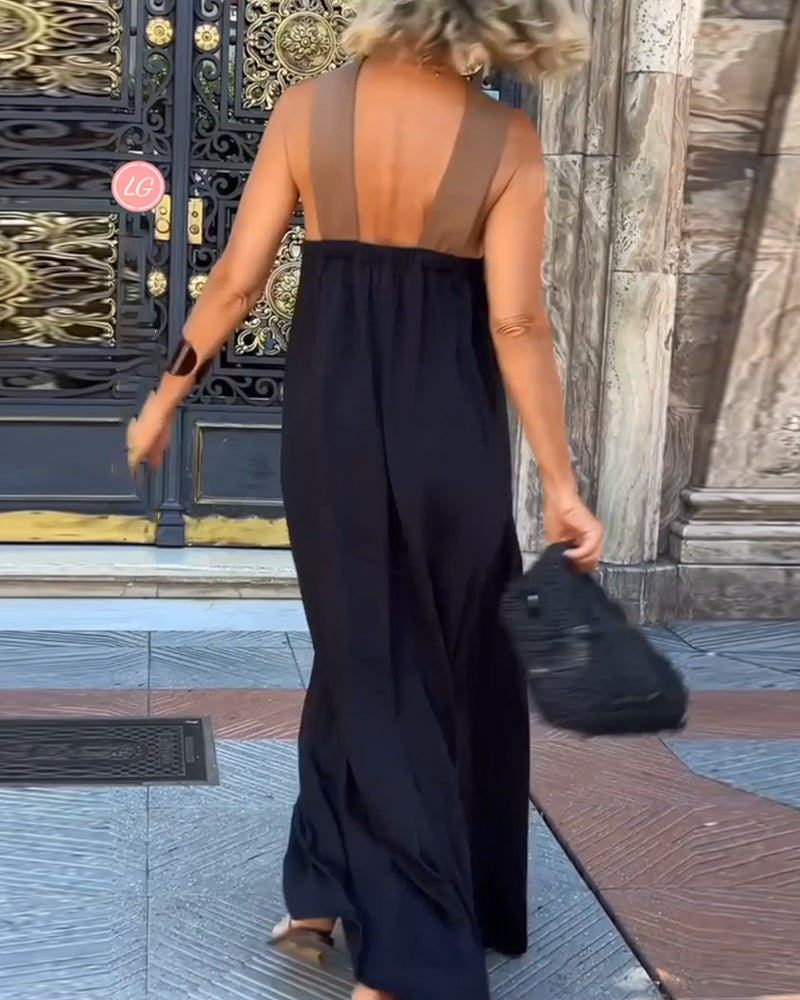 Giana – Elegancka Sukienka z Odkrytymi Plecami i Skrzyżowanym Dekoltem