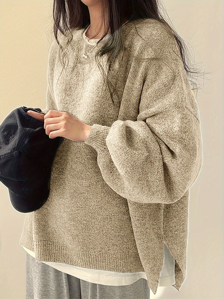 Pearline – Sweter z Okrągłym Dekoltem i Długim Rękawem