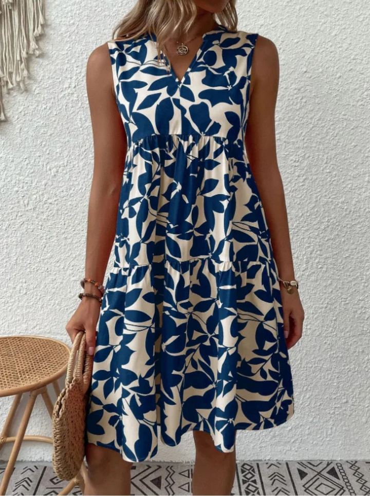 Greysen - Vestido Floral Sem Mangas Na Moda