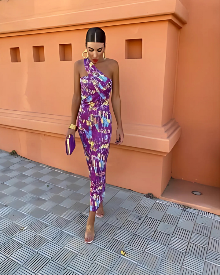 Svetlena – Elegancka Suknia Maxi Z Jednym Ramiączkiem