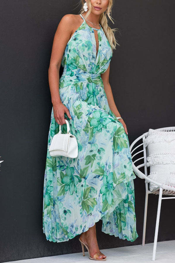 Aloysia – Sukienka Maxi w Kwiatowy Wzór