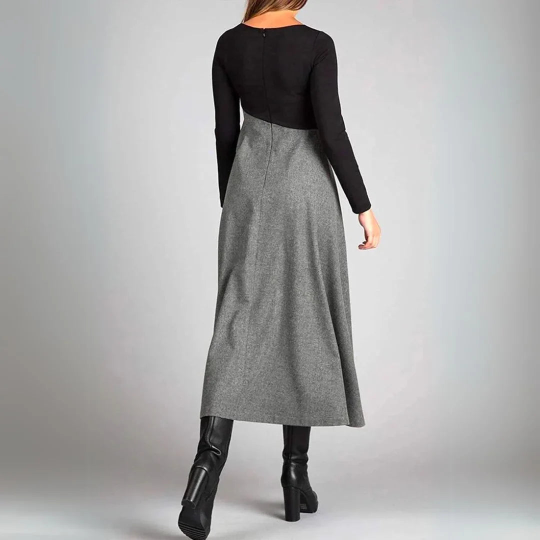 Anabel – Elegancka Sukienka z Długim Rękawem