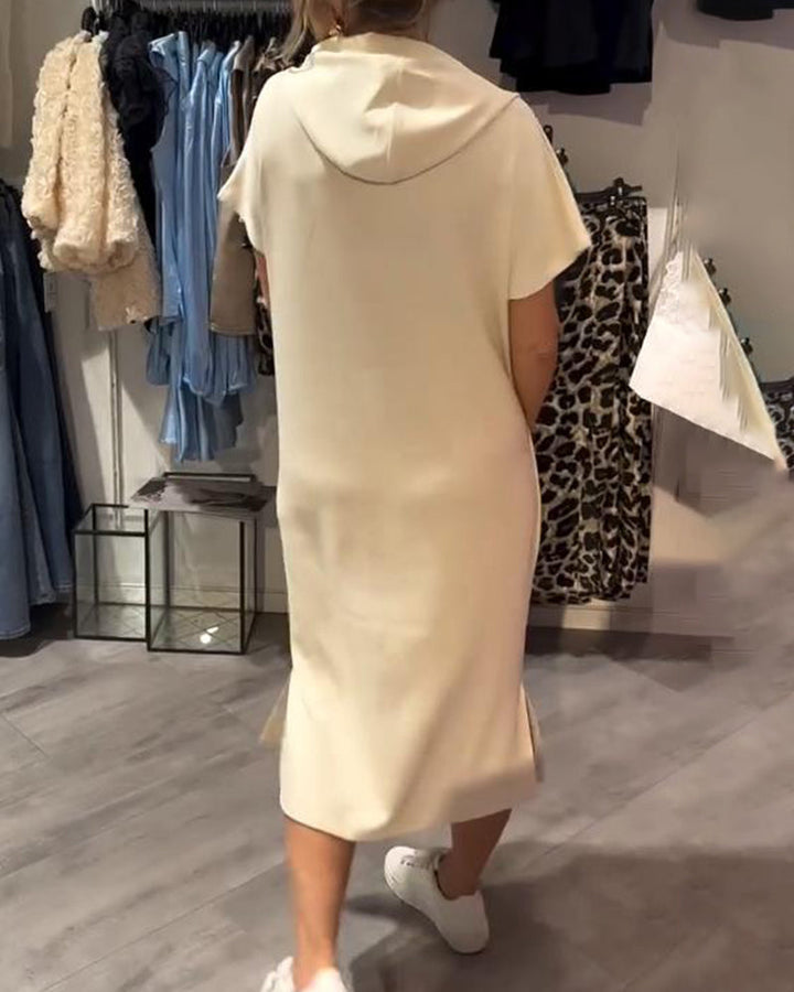 Nadia – Elegancka Sukienka z Kapturem