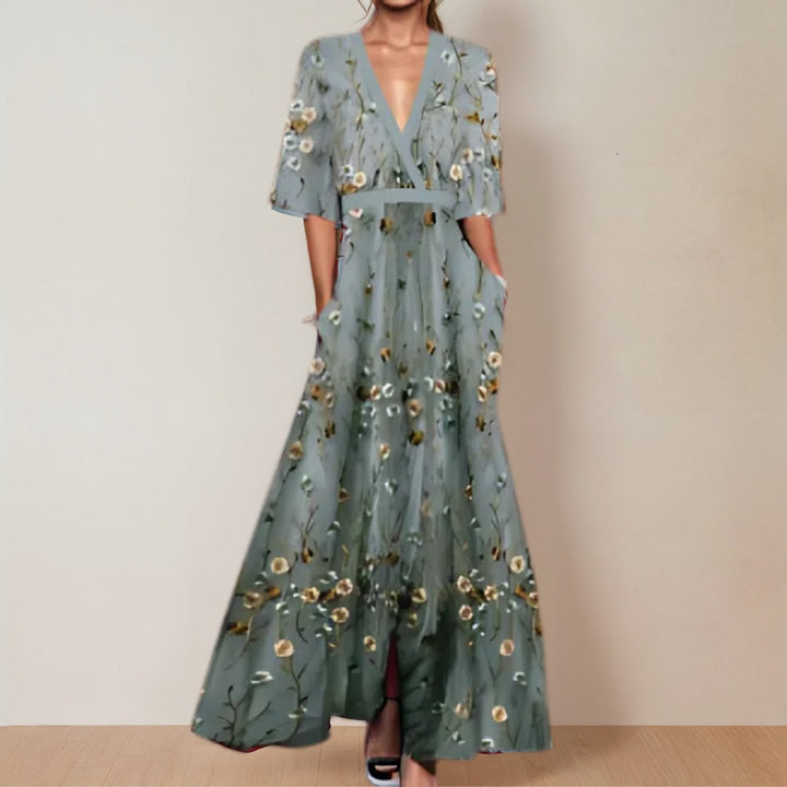 Jane – Elegancka Sukienka w Kwiaty
