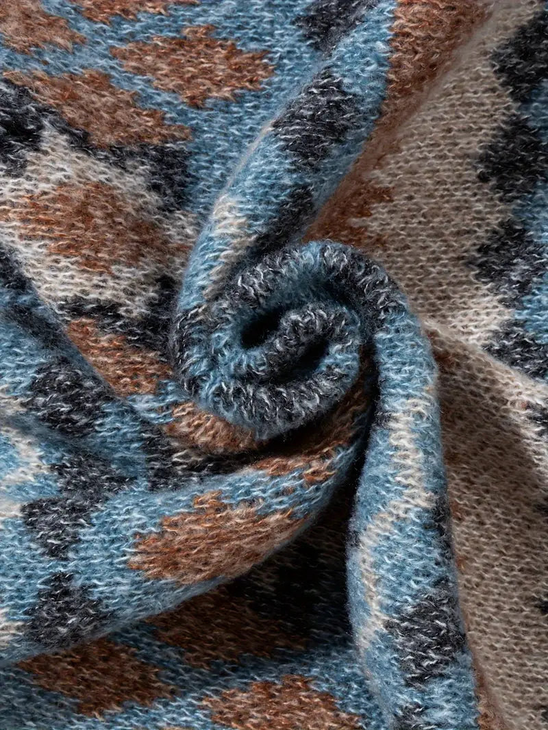 Hartman – Sweter z Zianiny o Geometrycznym Wzorze