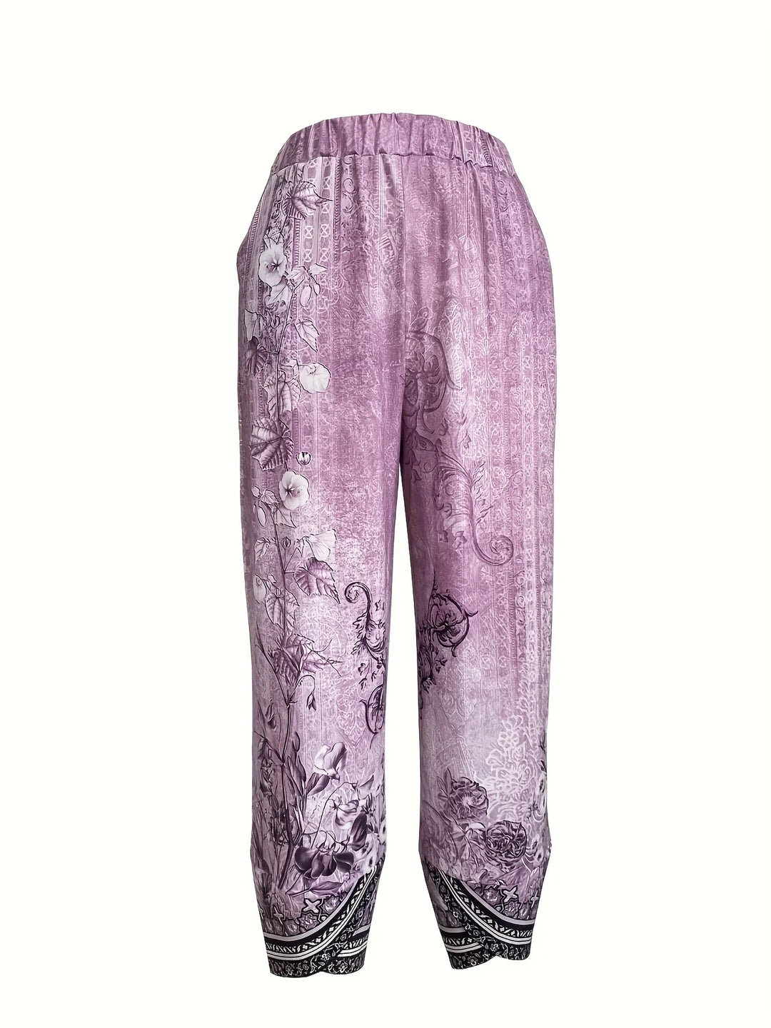 Kayden - Vintage Kwieciste Spodnie Capri
