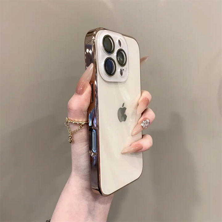 Chromelux – Wysokiej Jakości Galwanizowana Szklana Obudowa Obiektywu Do iPhone'a