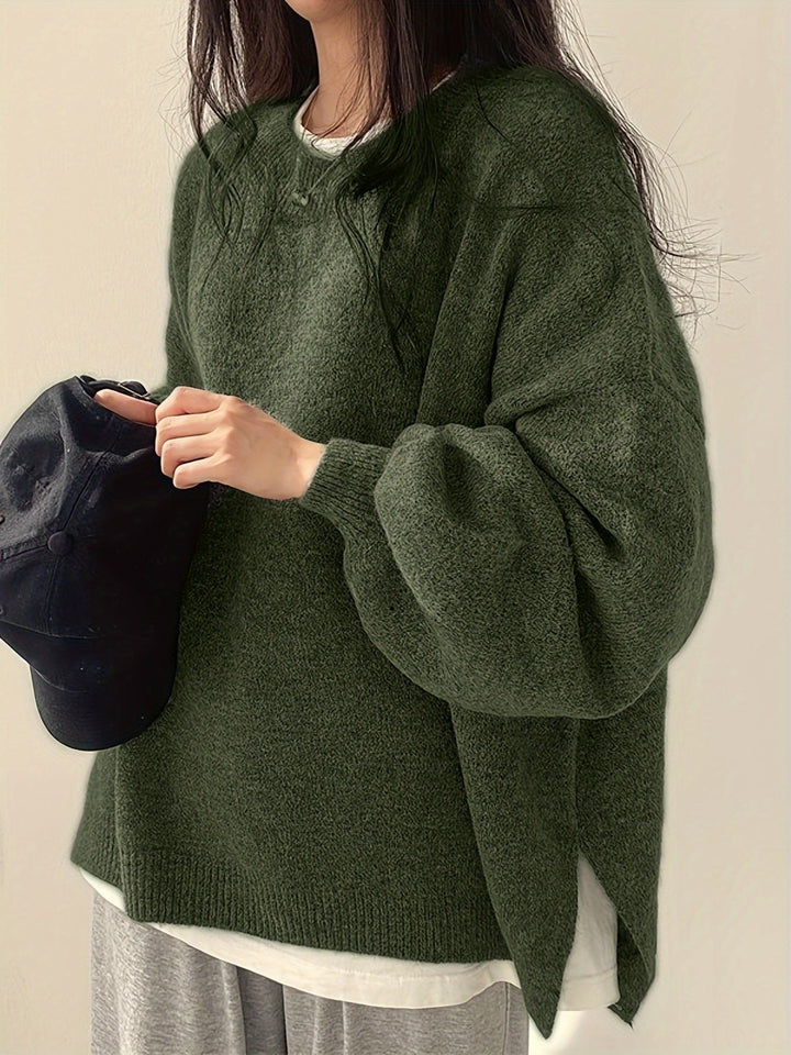 Pearline – Sweter z Okrągłym Dekoltem i Długim Rękawem
