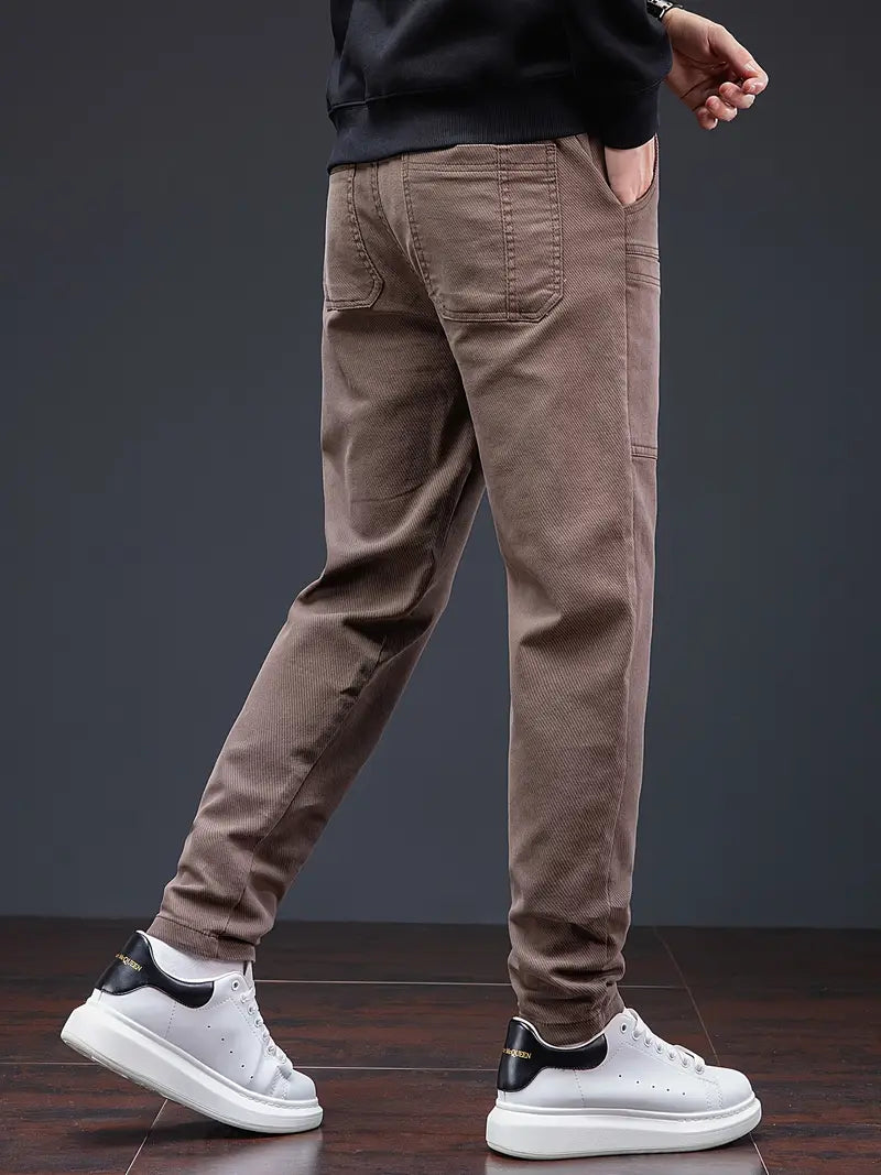 Jarrett – Eleganckie Spodnie Jogger z Troczkiem w Pasie