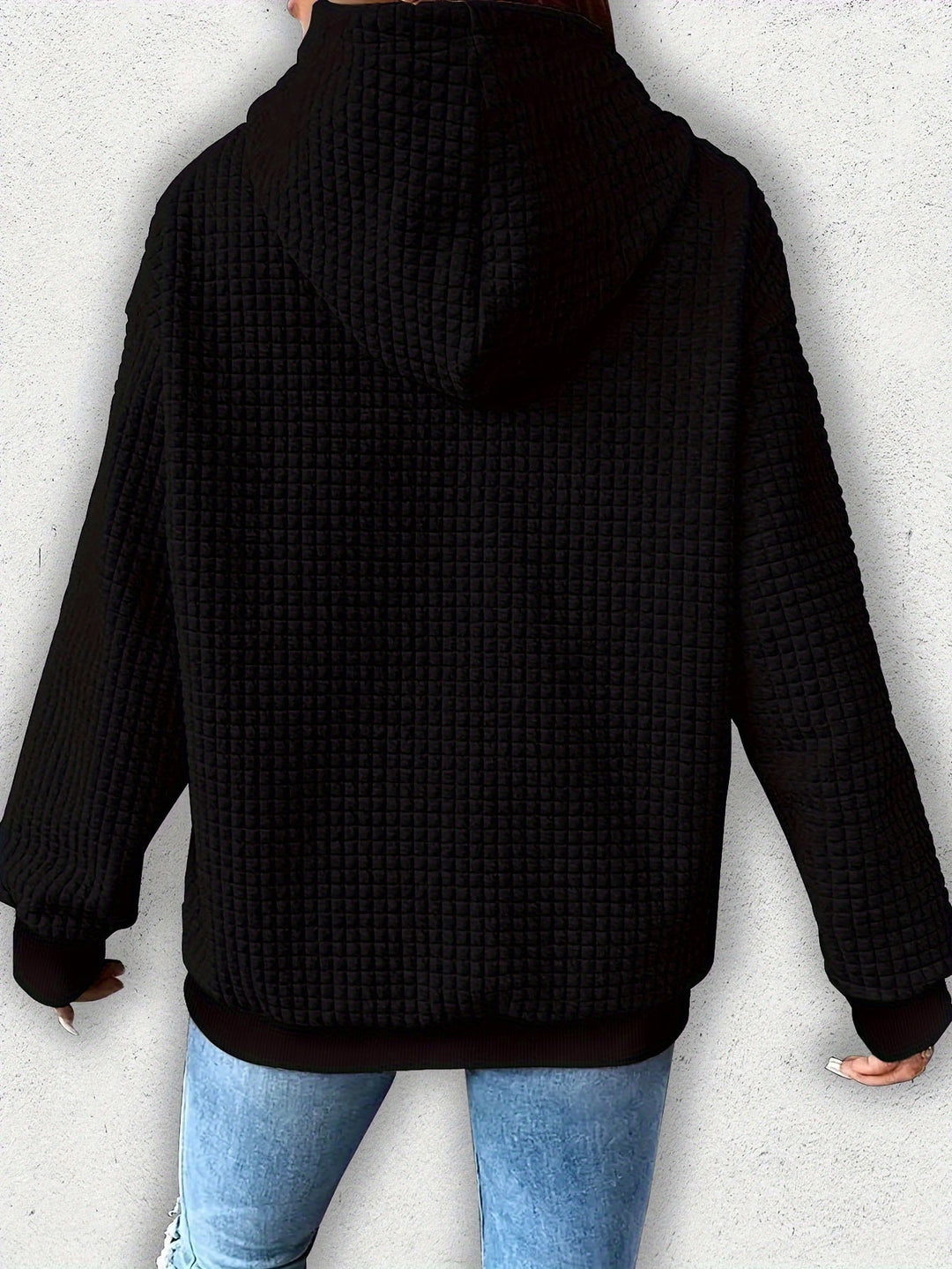 Urmela – Swobodna Bluza z Kapturem z Poliestru z Kieszeniami