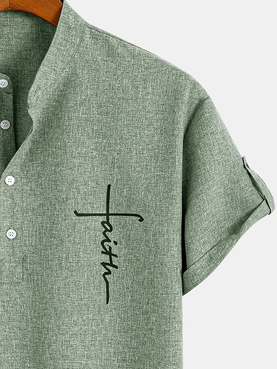 Elliott – Elegancka Koszula z Krótkim Rękawem i Stójką