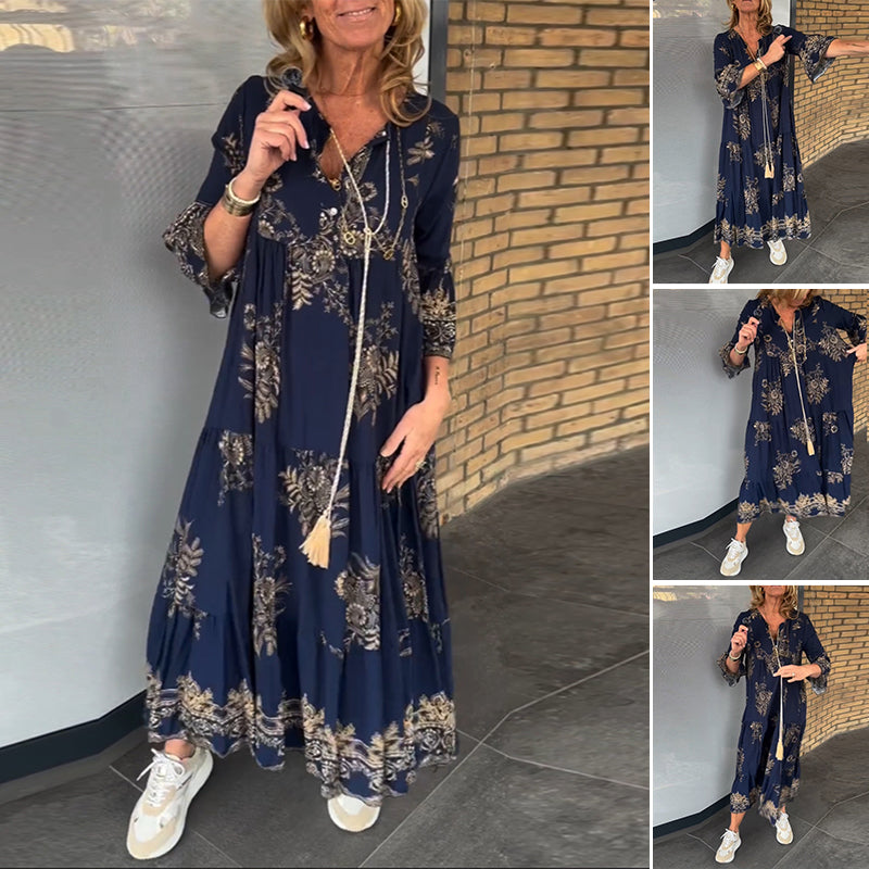 Hypatia – Sukienka W Stylu Vintage Z Dekoltem W Serek
