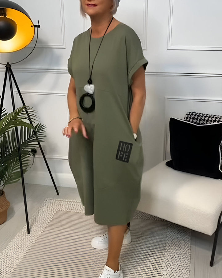 Jocelyn – Swobodna Sukienka z Kieszeniami