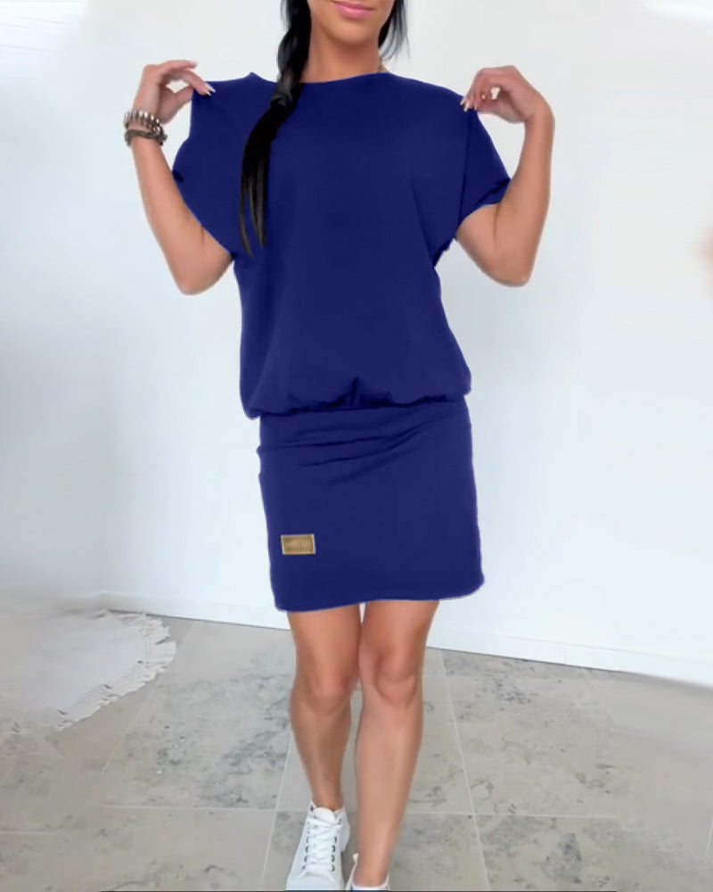 Ulrika - Mini Sukienka z Krótkim Rękawem