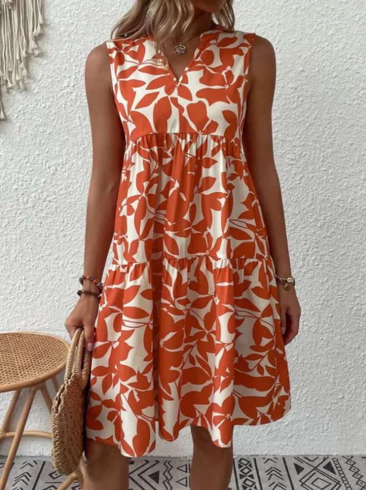 Greysen - Vestido Floral Sem Mangas Na Moda