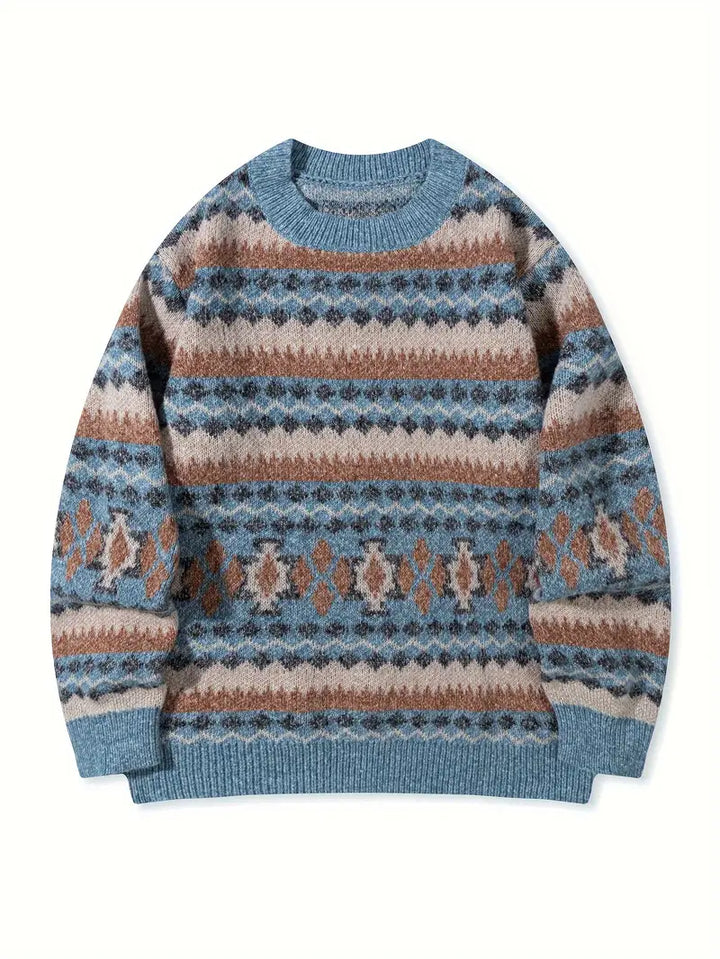 Hartman – Sweter z Zianiny o Geometrycznym Wzorze