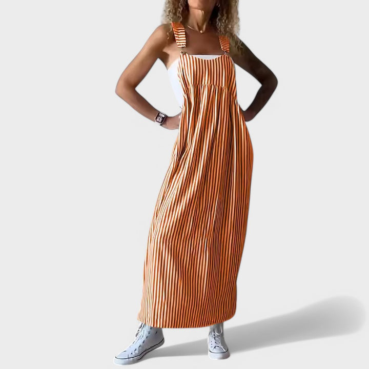 Guzel – Stylowa Sukienka Maxi W Paski