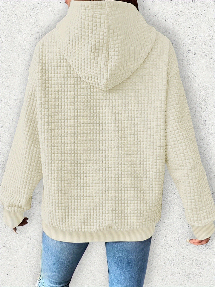 Urmela – Swobodna Bluza z Kapturem z Poliestru z Kieszeniami